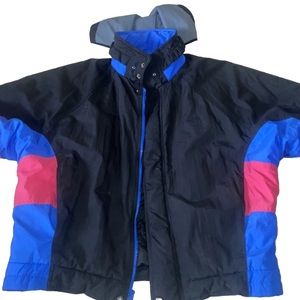 Members Only Wind Breaker Winter Ski Jacket Full Zip Size Large Unisex Vintage